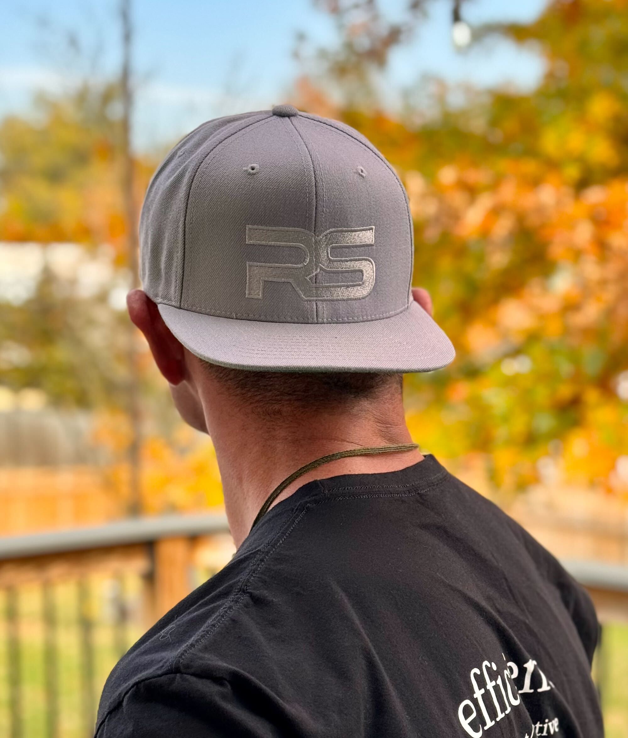 RS Logo (Emerald, Embroidered) - Hat (Black/Camo Bill, Flat Bill, Solid)